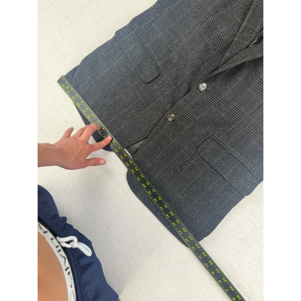 Brooks Brothers Grey Glen Plaid 100% Camel Hair Sport Coat Blazer Mens 42R USA